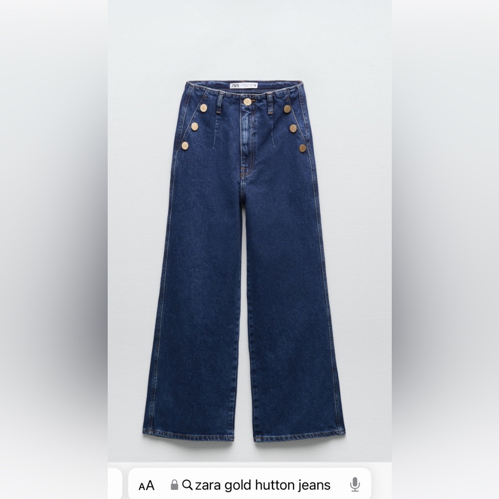 Zara high waisted cropped jeans